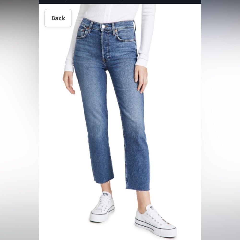 RE/DONE Women's High Rise Stove Pipe Jeans NWT size 26